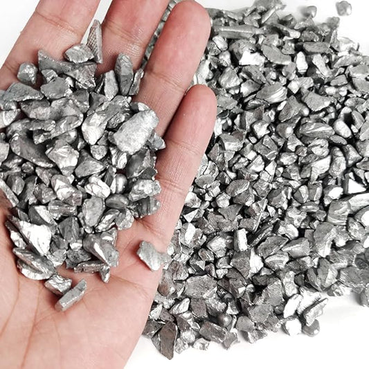 HappyFiller 3-7mm Candle Holder Mini Rocks,Vase Fillers Small Gravels Stones,Terrarium Succulent Planter Soil Cover Decor Pebbles,Aquarium Fishbowl Granule,Crushed Glass,Silver 0.81 LB