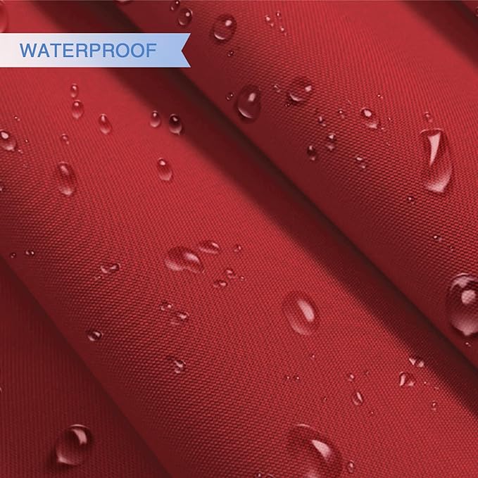 E&K Sunrise 17' x 21' Waterproof Sun Shade Sail Outdoor Rectangle Canopy Shade Cover UV Block for Pergola Patio Backyard Garden Deck (Red)