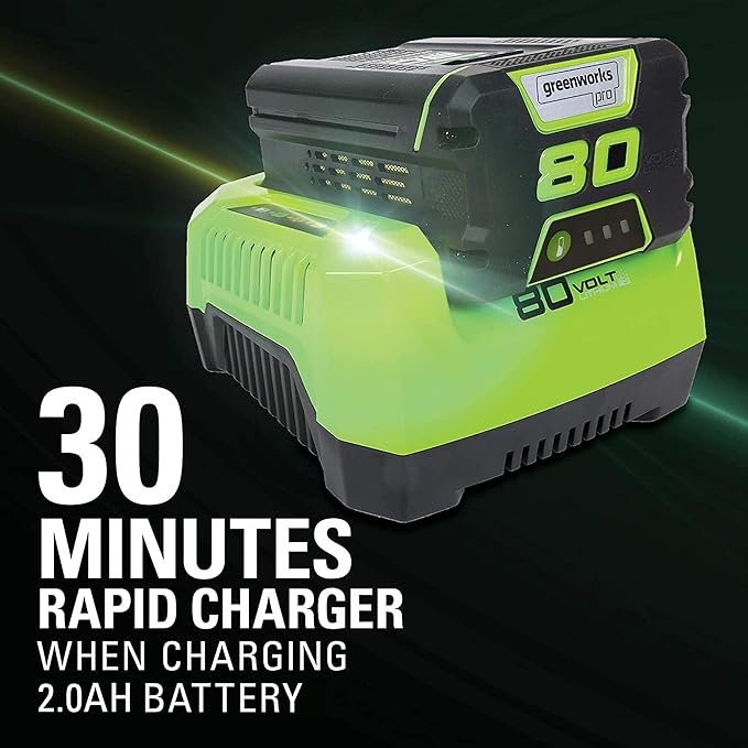 Greenworks 80V Brushless Cordless Yard Tool Combo Kit with 2.0Ah Battery & Rapid Charger ? 16 Dual-Line String Trimmer and 500 CFM / 125 MPH Leaf Blower, Variable Speed, 4-Year Warranty