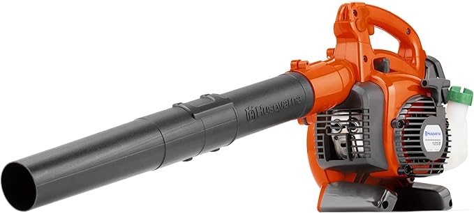 Husqvarna 125B Gas Leaf Blower, 28-cc 1.1-HP 2-Cycle Handheld Leaf Blower, 470-CFM, 170-MPH, 12.5-N Powerful Clearing Performance and Ergonomic Design, Gifts for dad