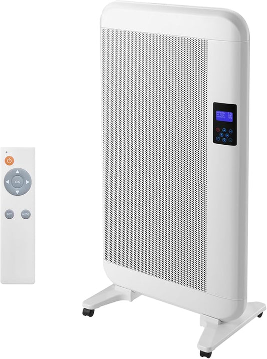 Space Heaters for Indoor Use, 1500W Waterproof Wall-mounted Electric Heaters with 24H Timer & Remote Control Portable Heater for Large Room Office Bedroom Bathroom Living Room, Safety Protection