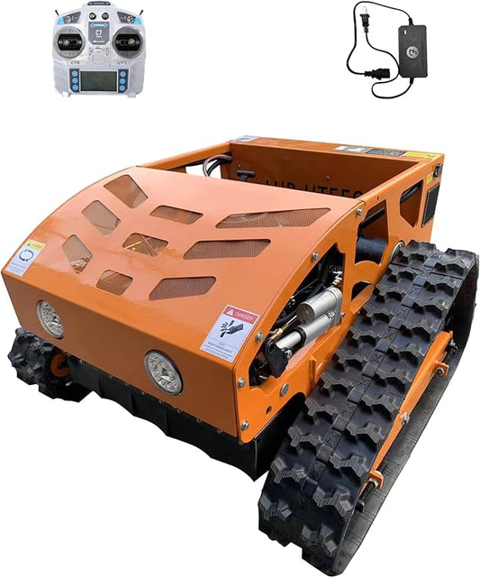 Remote Control Robotic Lawn Mower, Automatic Track for 45° Slope, 6HP at 3600 RPM, 21.7" Cutting Width Cutting Range 0.4-5.1in, All Terrain Grass Cutter Yard Mower USA Stock