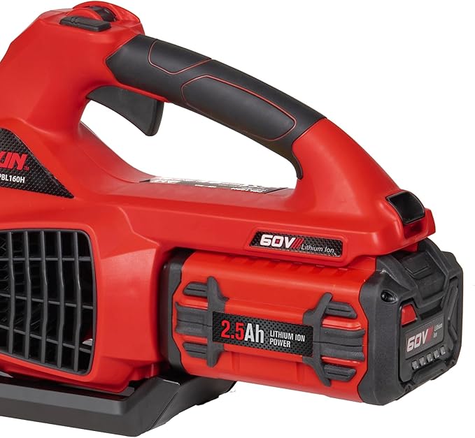 PRORUN 60V 680 CFM 190 MPH Brushless Cordless Handheld Leaf Blower with 2.5 Ah Battery and Charger PBL160H