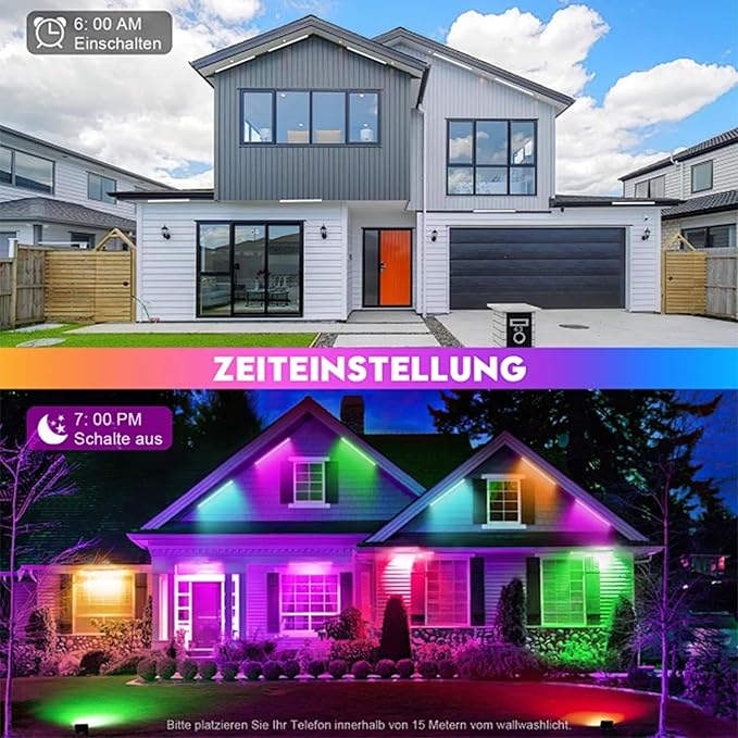 Permanent Outdoor Lights for House, 2026 New RGB Smart LED Eave Lights with Remote Control, P67 Waterproof Smart Eternity Eaves Lighting for Christmas (50FT)