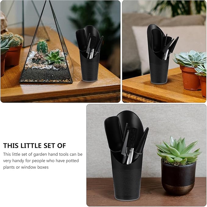 5pcs Mini Garden Hand Tools Portable Succulent Planting Tools Ergonomic Plastic Gardening Kit for Indoor Plants and Small Gardens