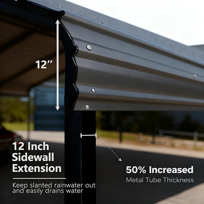 20'x30' Heavy Duty Metal Carport 20x30 FT Galvanized Steel Frame RV Carport Storage All Weather Shelter Easy Assembly for 4 Car Extra Large Canopy for Dual Vehicle Boat Protection Garage