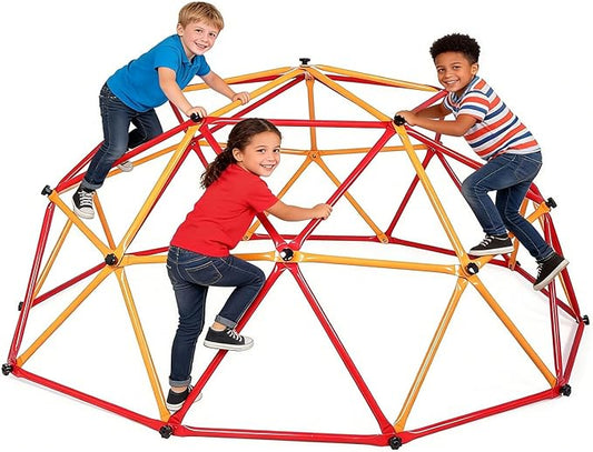 7FT Outdoor Climbing Dome, Jungle Gym for Kids Ages 4-8, Geometric Toddler Dome Climber Supporting 500 Lbs, Playground Set for Backyard, Toddler Climbing Dome, Easy Assembly