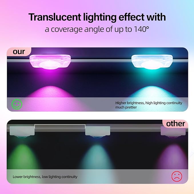50FT Permanent Outdoor RGB Lights with IP67 Waterproof, Smart Outdoor String Lights Remote Control, Eaves Lights with App, Daily and Accent Lighting for Halloween,Christmas Holiday Decor