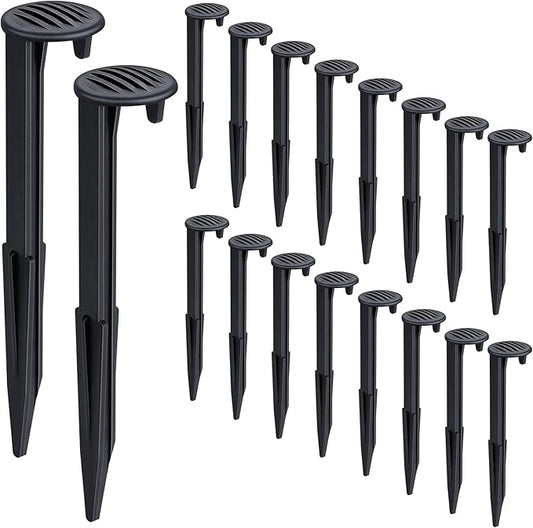 5.7'' Plastic Ground Stakes for Inflatable Decorations, 18-Pack, Halloween and Christmas Yard Decor