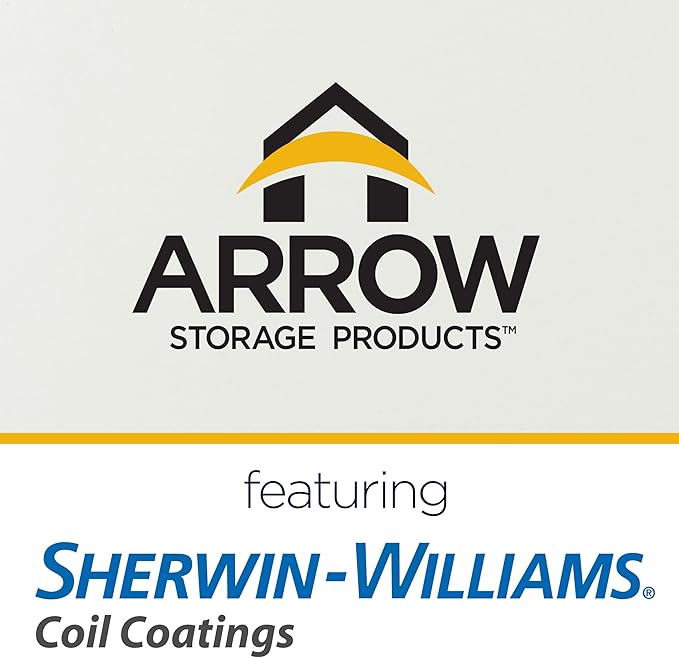 Arrow Shed 10' x 15' x 9' Galvanized Steel Multi-Purpose Shade and Shelter Carport, Eggshell Finish