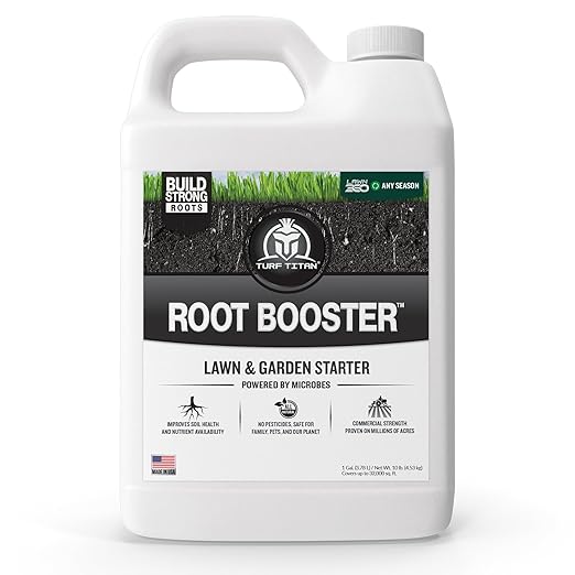 Turf Titan Root Booster (1 Gallon) ? Natural Liquid Probiotic for Plants & Lawn Care ? Green Booster for Effortless Lawn Maintenance ? Supports Growth & Resilience ? Covers up to 32,000 Sq Ft