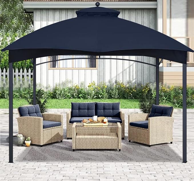 ABCCANOPY Gazebo Replacement Canopy Top for Lowe's Allen Roth #GF-12S004B-1, Navy Blue