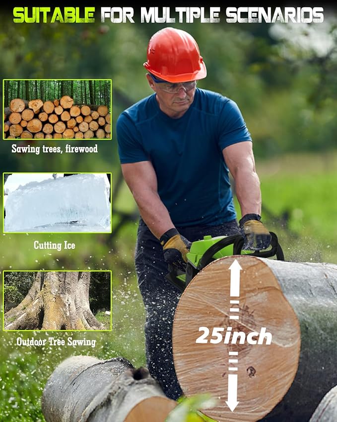 58cc Gas Chainsaw 20 Inch & 18 Inch Bar – 3.6 HP Gas Powered Chainsaw with Easy-Start, Pro Anti-Vibration for Farm, Ranch, and Ranch & Heavy-Duty Work (G338 PRO)