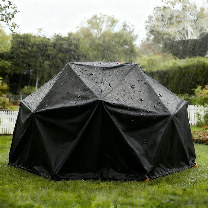 Cover for 10FT Climbing Dome,Outdoor Jungle Gym Covers,Waterproof Dustproof Shield for Geometric Hemispherical Climber/Play Equipment/Climbing Toys/Monkey Bars for Backyard(10 x 4.8ft)
