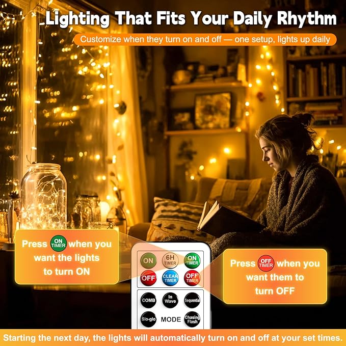 ZSJWL 6 Pack Rechargeable Fairy Lights with Remote & DIY Timer, 7Ft 20LED Mini Battery String Light, Twinkle Silver Copper Wire Lights for Wedding Party Bedroom Christmas Table Decoration(Warm White)