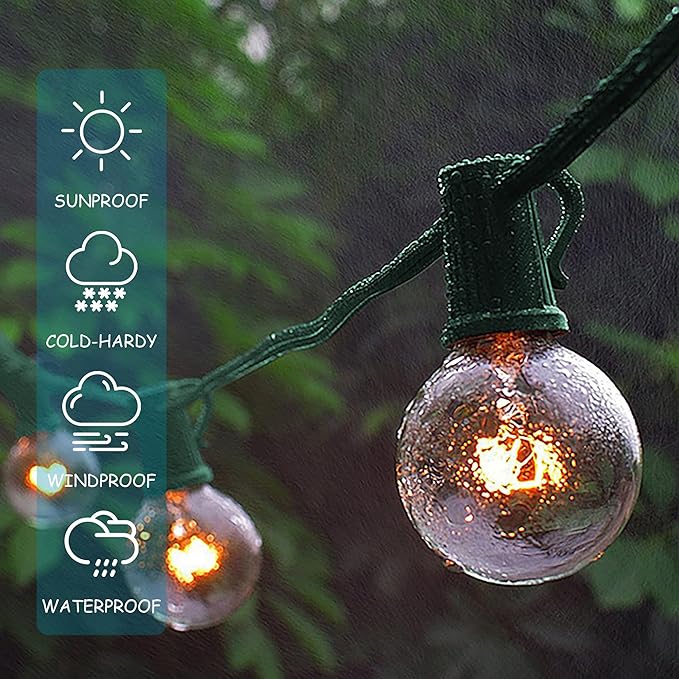 LUCKY TL 100 FT C9/E17 Christmas Light Sockets Spool Set, Green SPT-1 Wire, 12 Inch Spacing, C9 Outdoor String Lights, UL Listed