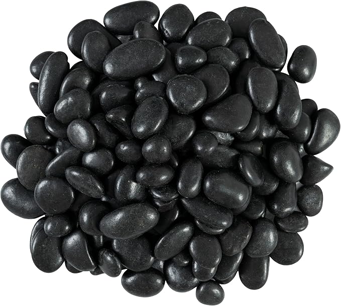 MSI Decorative Polished Black Pebbles, 0.4 Inch, 40 lb. Bag