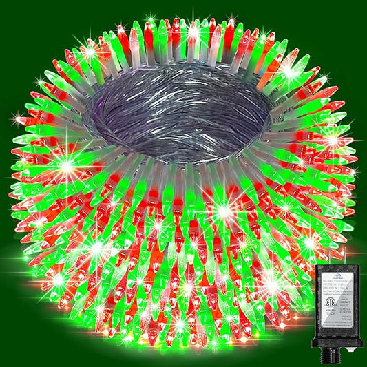 750 LED Chrstmas Lights, 240ft Outdoor Christmas String Lights with 12 Modes, Red & Green LED String Lights with Timer Dimmable Waterproof for Tree Fence Garden Xmas Wedding Party Decor Red & Green