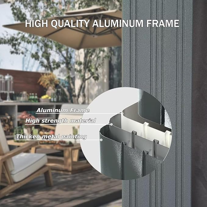 Domi 12’ X 16’ Hardtop Gazebo Canopy with Netting & Curtains, Outdoor Metal Gazebo with Galvanized Steel Double Roof for Patio Lawn and Garden, Gray