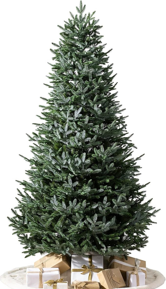 Balsam Hill European Silver Fir - Elegant Artificial Christmas Tree with True Needle Foliage Available Unlit or with LED Clear Lights, Unlit, 9'