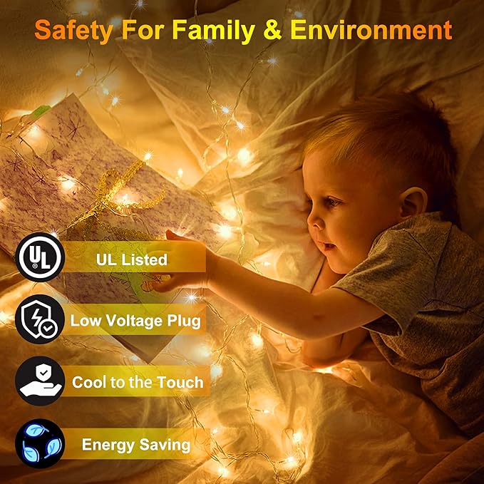 350LED 90FT Christmas Lights Indoor Outdoor, 12 Modes Warm White Outdoor String Lights with Timer & Dimmable, Green Wire Christmas String Lights for Indoor Tree Patio Yard Fence Bedroom Wedding Garden