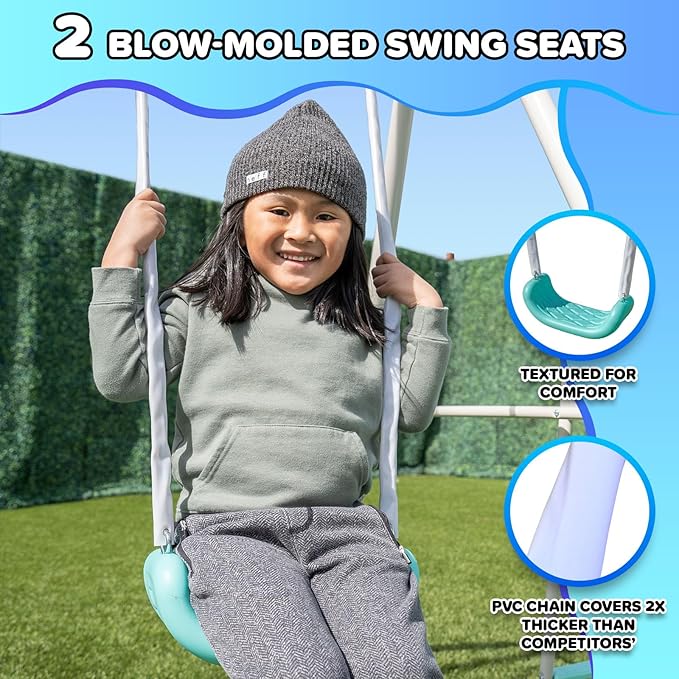 Sportspower Super Saucer Metal Swing Set: 2 Swings