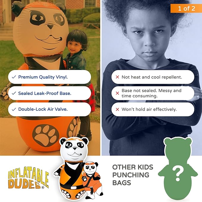 INFLATABLE DUDES Animal -Kids Punching Bag | Already Filled with Sand| Bop Bag | Premium Inflatable Toy | Punching Bag for Kids | Enhanced Bounce-Back Action! | Indoor Outdoor - Party Games