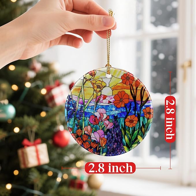 Wildflowers Ornaments, Christmas Ornaments: Christmas Tree Decorations, Holiday Decor, Stocking Stuffers, Gift Ideas, Xmas Gift, Xmas Gifts & Gifts for Women and Flower Lover