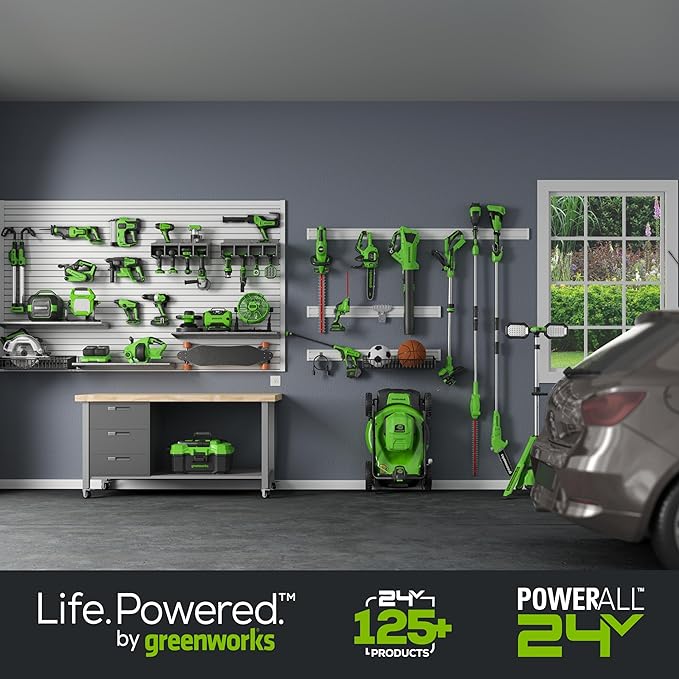 Greenworks 24V 13" Brushless Cordless (Push) Lawn Mower, 4.0Ah Battery and Charger Included