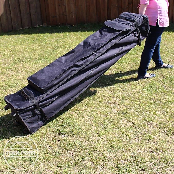 TOOLPORT 10x15 ft PES 800 Pop up canopy PROFESSIONAL Aluminium 1.6 in., Red