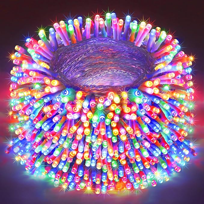 410Ft 1200LED Christmas Lights Outdoor Decorations 12 Modes & Memory Timer Christmas Lights with Remote Plug in Waterproof Fairy String Lights for Xmas Wedding Party Holiday Decor（Multicolor）