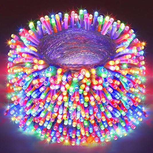 410Ft 1200LED Christmas Lights Outdoor Decorations 12 Modes & Memory Timer Christmas Lights with Remote Plug in Waterproof Fairy String Lights for Xmas Wedding Party Holiday Decor（Multicolor）
