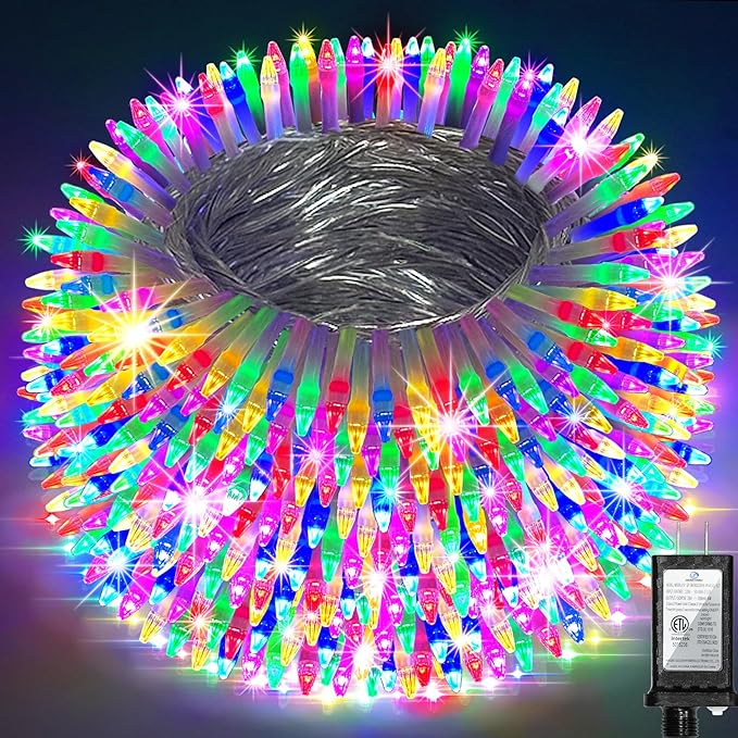 750 LED Chrstmas Lights, 240ft Outdoor Christmas String Lights with 12 Modes, Multicolor LED String Lights with Timer Dimmable Waterproof for Tree Fence Garden Xmas Wedding Party Decor Multicolor