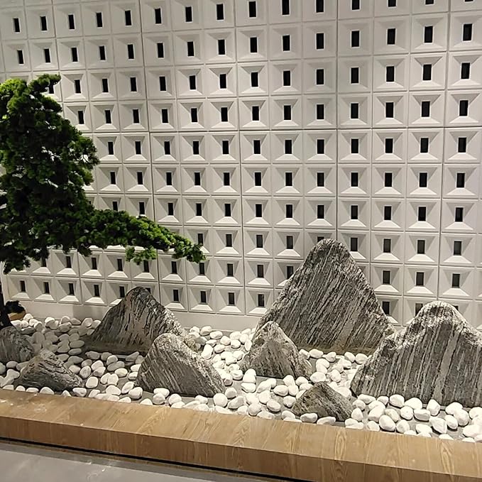 10 lbs White Gravel for Aquarium, 2-3 Inch Large Pebbles for Planters, Decorative River Rocks for Plants Indoor, Landscaping, Vases, Fish Tank, Crafting and Garden
