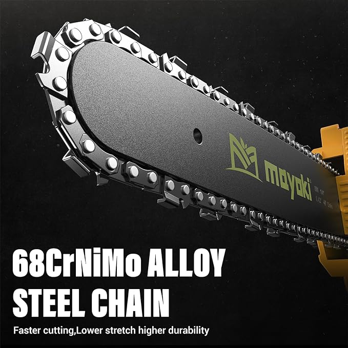 Cordless 8In Chainsaw Compatible with Dewalt 20V MAX Battery, Electric Portable Chain Saw w/ 4.0Ah Battery and Charger, 39Ft/s, Auto Oiler, 900W Brushless Motor, for Tree Trimming, Cutting, Purning