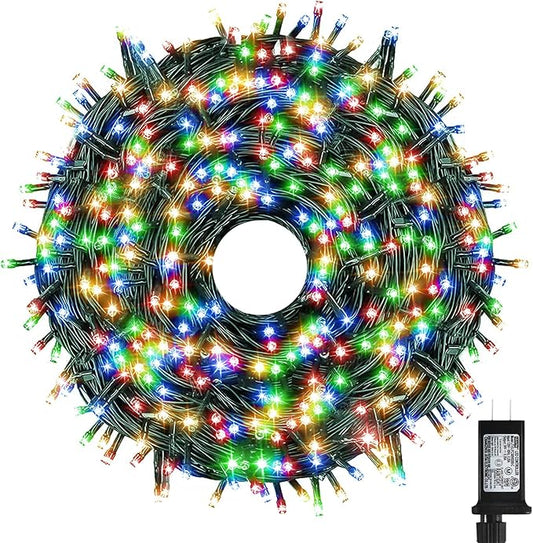 Bright Christmas Lights Outdoor 800 LED Christmas String Lights, 272ft 8 Modes Timer Fairy Twinkle Tree Lights for Home, Party, Holiday, Indoor Xmas Decorations Multicolor