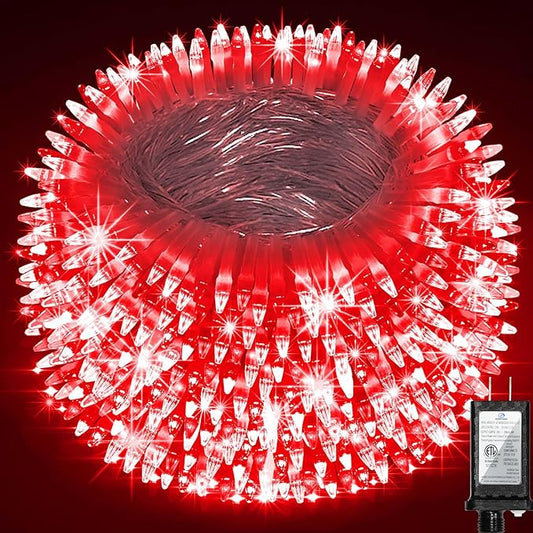 1500 LED Chrstmas Lights, 470ft Outdoor Christmas String Lights with 12 Modes, Red LED String Lights with Timer Dimmable Waterproof for Tree Fence Garden Xmas Wedding Party Decor Red