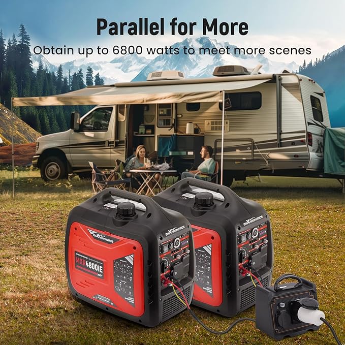 maXpeedingrods 4800W Gasoline Inverter Generator, Electric Start and Remote Start, Gas Powered Generator for Outdoor Camping, Home Backup, EPA Compliant