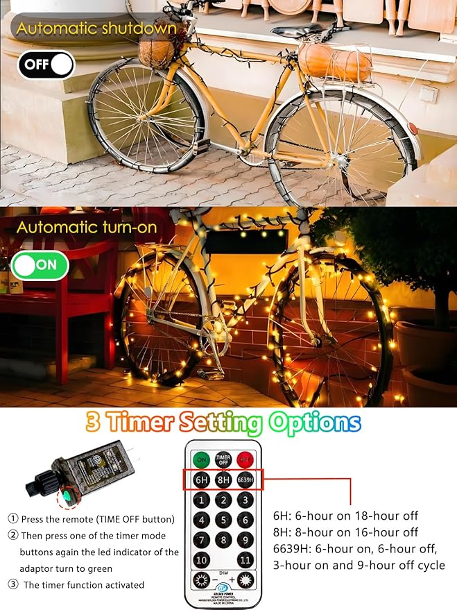 300 LED 99 FT Color Changing Christmas Lights with Remote and Timer, Fairy String Lights with 11 Lighting Modes & Memory Function Waterproof for Xmas Tree Holiday Party Decor(Warm White & Multicolor)