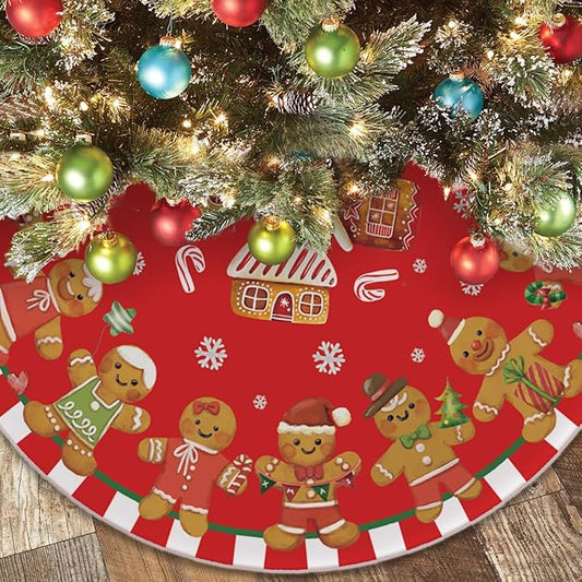 48 Inch Christmas Tree Skirt – Holiday Tree Mat for 6 to 7.5 Ft Trees, Durable & Soft Christmas Decorations for Home, Living Room, Party, Winter Xmas Holiday Decor