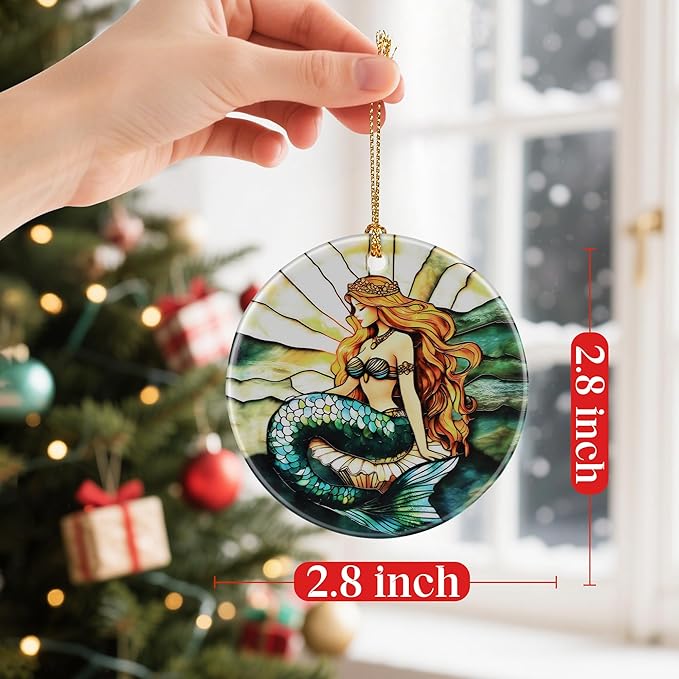 Mermaid Ornaments, Christmas Ornaments: Christmas Tree Decorations, Holiday Decor, Stocking Stuffers, Gift Ideas, Xmas Gift, Mermaid Lover Gifts & Gifts for Her