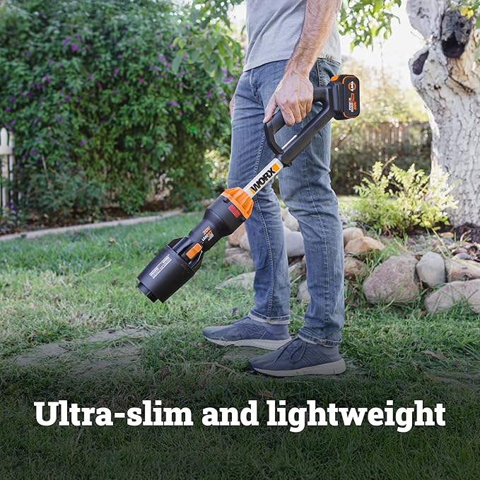 WORX Nitro Cordless Leaf Blower, Electric Blower with 410 CFM & 130 MPH, Blowers for Lawn Care with 2.3 LBS, Battery & Charger Not Included, WG543.9