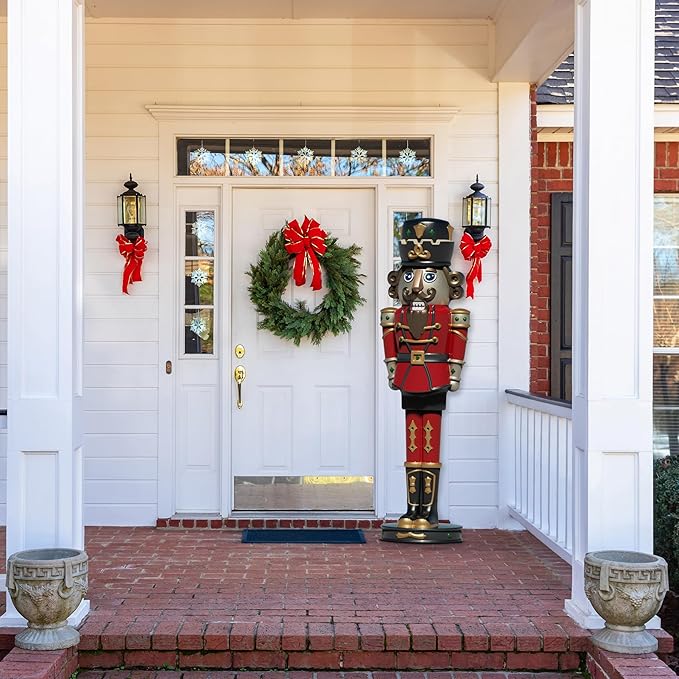 Step2 Nutcracker Prince Holiday DIY Décor, 6-Foot Tall (1.8m) Plastic Statue with Festive Centerpiece Appeal, Indoor/Outdoor, White