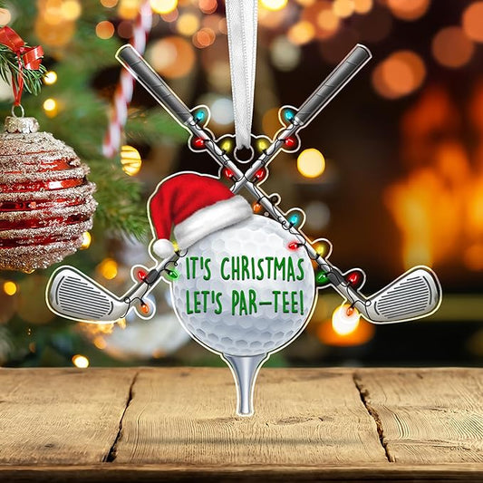 FLAGWIX Christmas Golf Gifts for Men Women - Acrylic Ornaments 2025 Tree Decorations - Golf Ornaments for Christmas Tree, Funny Sports Ornament Gifts for Men Dad Husband