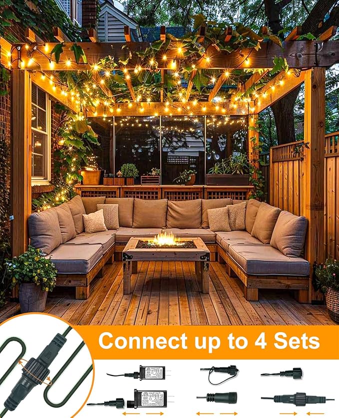 80FT 240 LED Christmas Lights Outdoor, Warm White Christmas String Lights 8 Modes, Waterproof Connectable Christmas Tree Light Green Wire for Indoor Patio Garden Xmas Party Decorations