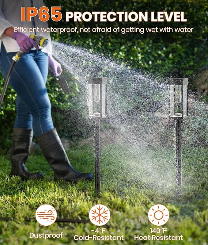 Solar Pathway Lights Outdoor, 12 Pack Bright Solar Lights Outdoor, IP65 Waterproof Landscape Lighting for Yard Patio Walkway Driveway Pathway (Cool White)