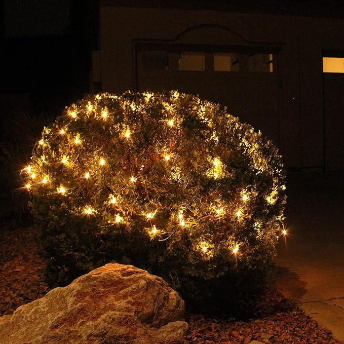 Joiedomi Christmas Net Lights,150 Warm White Net Lights for Indoor & Outdoor Decorations, Christmas Eve Night Decor, Christmas Tree, Bushes