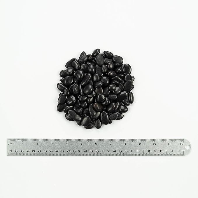 MSI Decorative Polished Black Pebbles, 0.2 inch - 0.5 inch, 40 lb. Bag