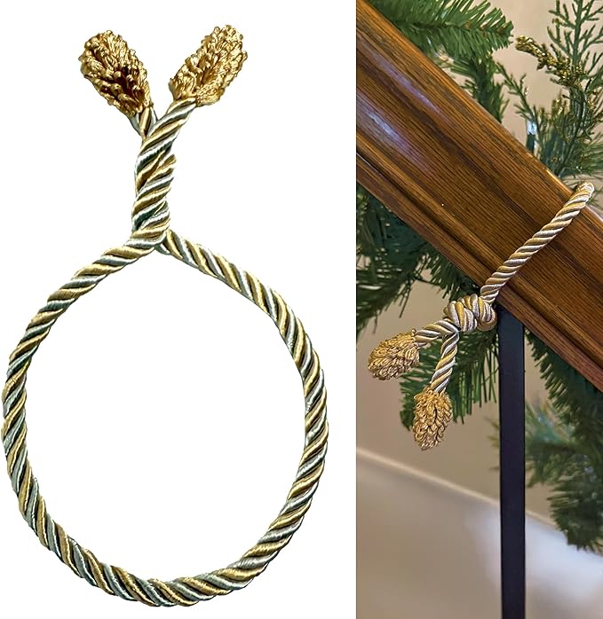 Haute Decor Decorative Garland Ties, 6 Pack, 20 inches - Hang Garland, Lights, and Decorations