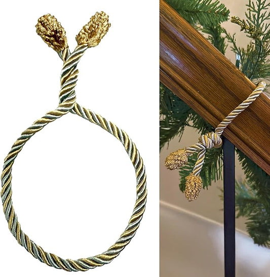 Haute Decor Decorative Garland Ties, 6 Pack, 20 inches - Hang Garland, Lights, and Decorations